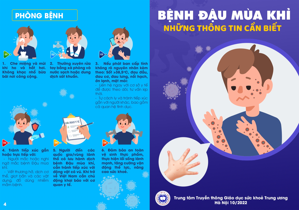 KHUYẾN CÁO PHÒNG CHỐNG BỆNH ĐẬU MÙA KHỈ (MPOX)